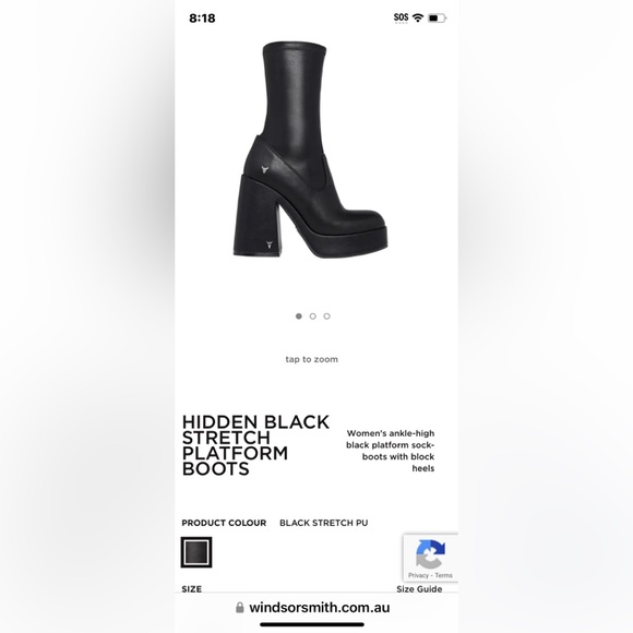 Windsor Smith AngelZ Elegant Black Platform Boots size 7 - Picture 15 of 15